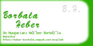 borbala heber business card